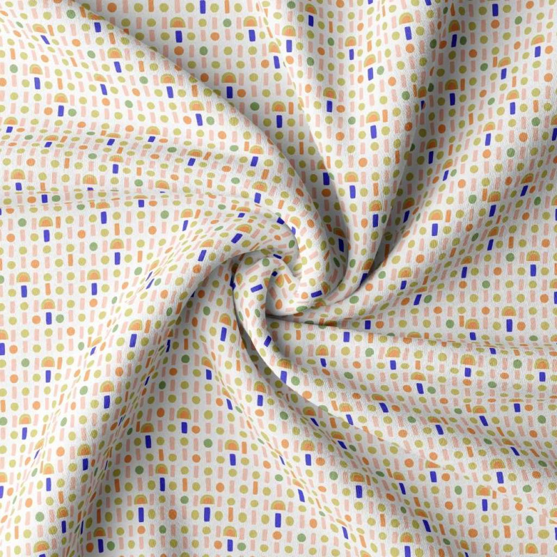 Printed Cotton MIHO Off-White / Vivid Multicolored